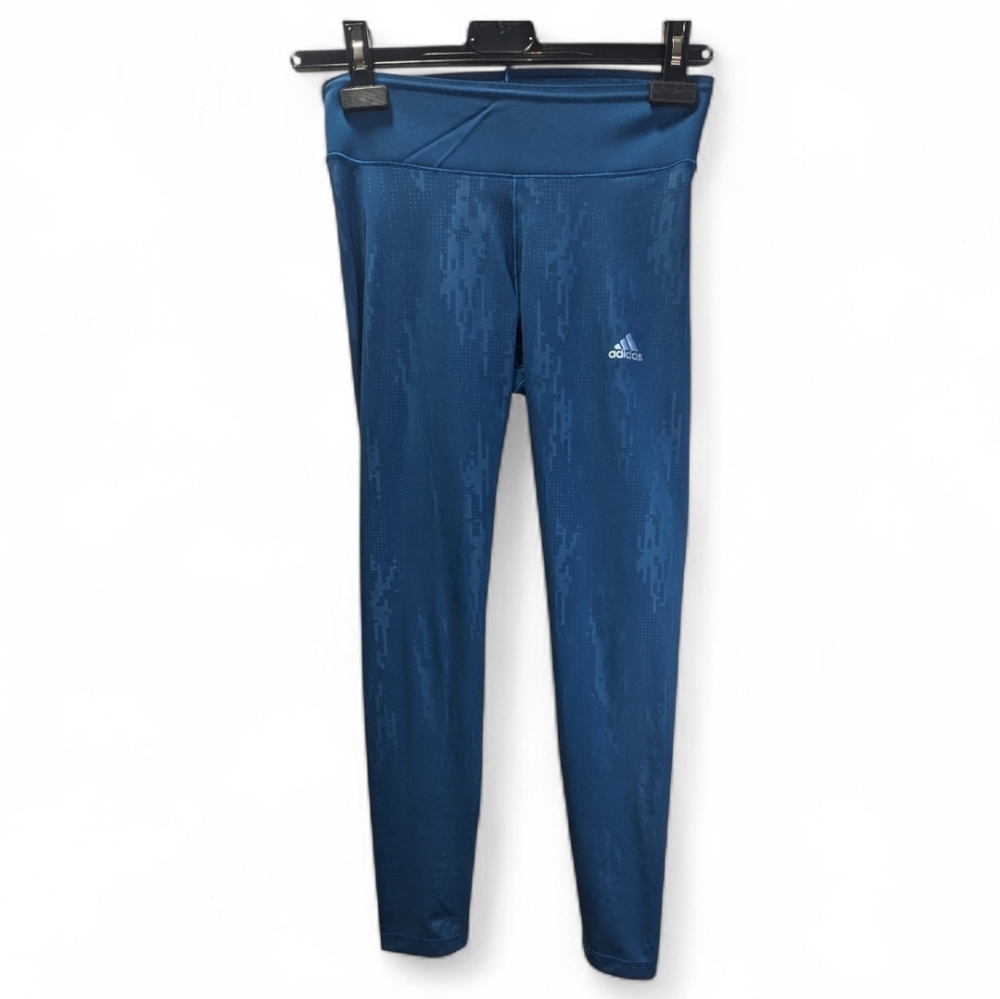Adidas Women's Blue Geometric Pattern Leggings Size S